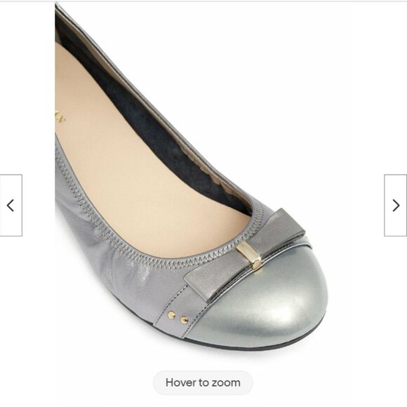 Cole Haan Silver Ballet Flats - Picture 1 of 10